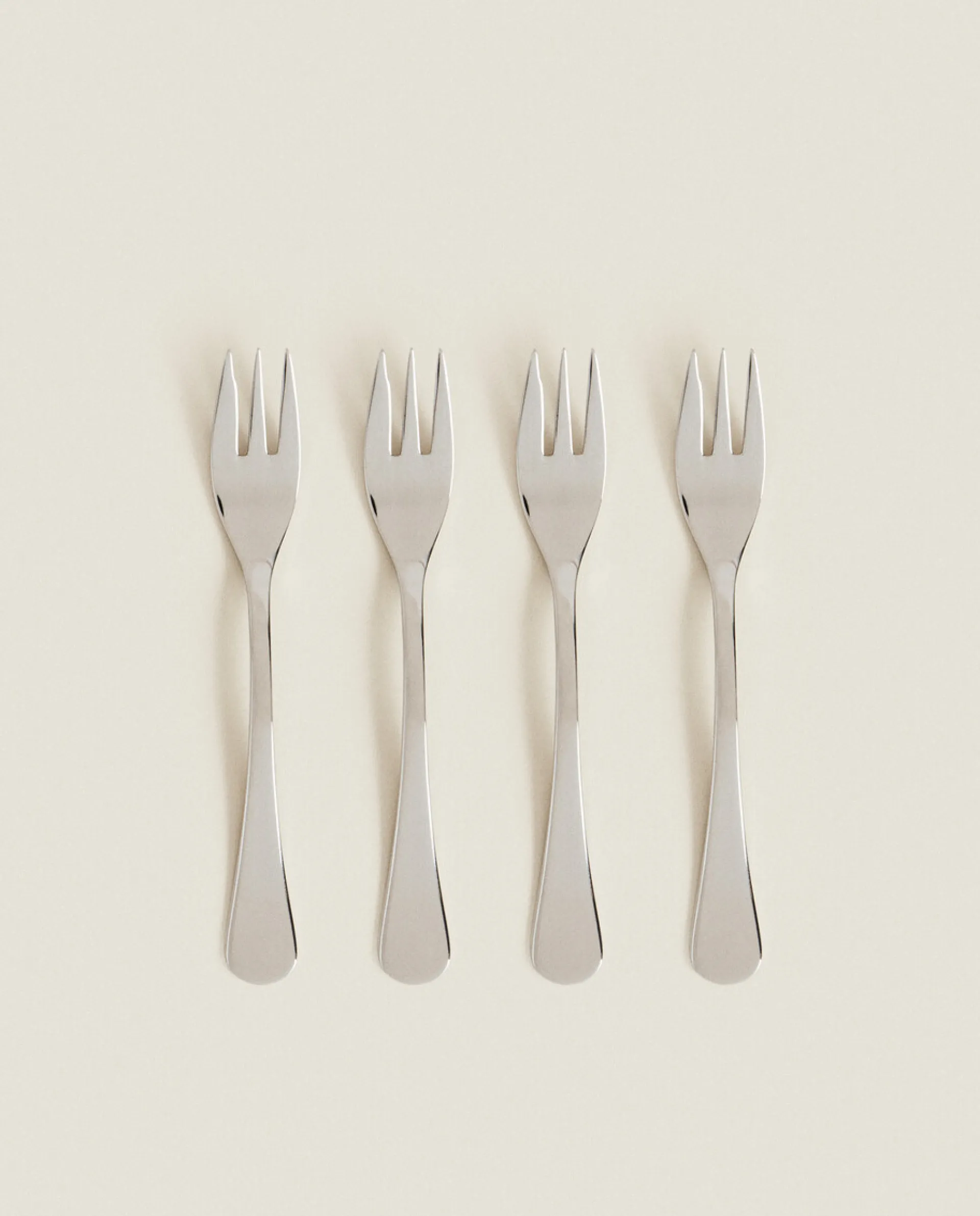 Cutlery*ZARA Home 4-Piece Brunch Fork Box Steel Grey