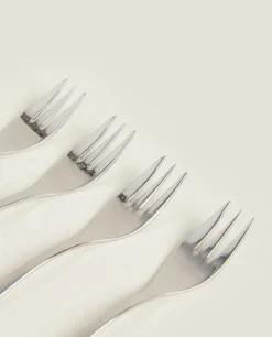 Cutlery*ZARA Home 4-Piece Brunch Fork Box Steel Grey