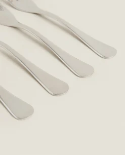 Cutlery*ZARA Home 4-Piece Brunch Fork Box Steel Grey