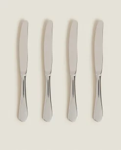Cutlery*ZARA Home 4-Piece Classic Knife Box Steel Grey