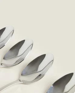 Cutlery*ZARA Home 4-Piece Classic Spoon Box Steel Grey