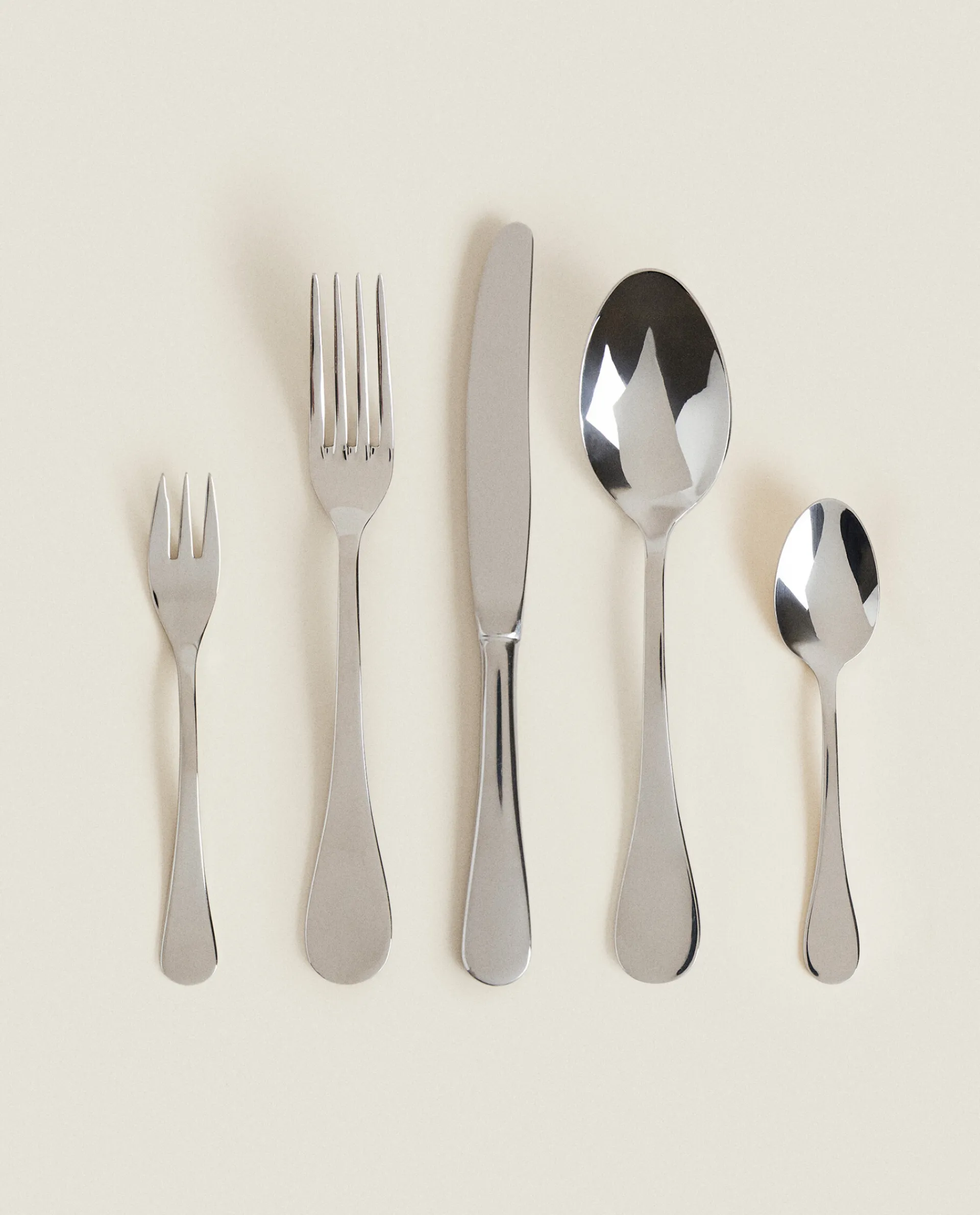 Cutlery*ZARA Home 4-Piece Classic Spoon Box Steel Grey