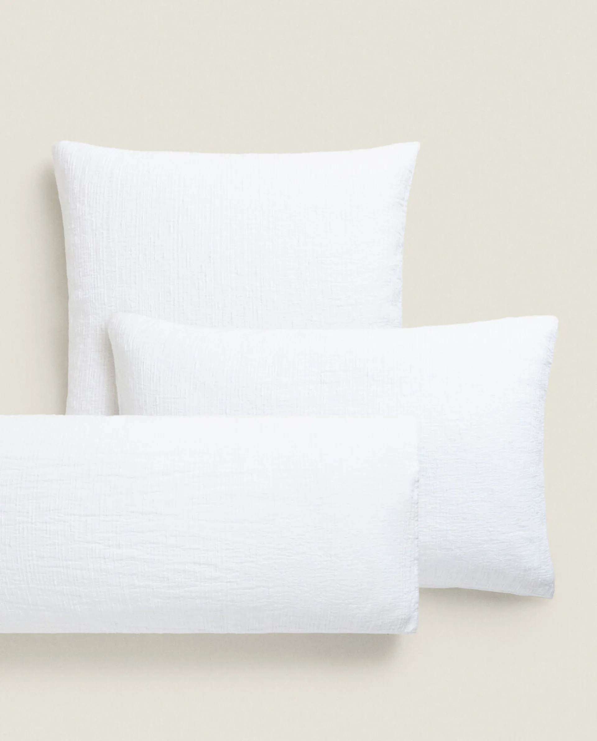 Pillowcases*ZARA Home Pillowcase With Bedspread Quilt Effect White