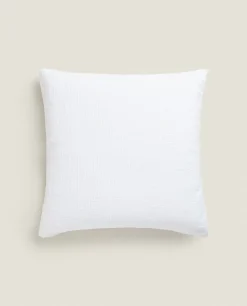 Pillowcases*ZARA Home Pillowcase With Bedspread Quilt Effect White