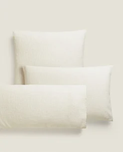 Pillowcases*ZARA Home Pillowcase With Bedspread Quilt Effect Cream