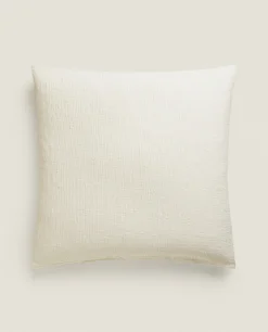 Pillowcases*ZARA Home Pillowcase With Bedspread Quilt Effect Cream