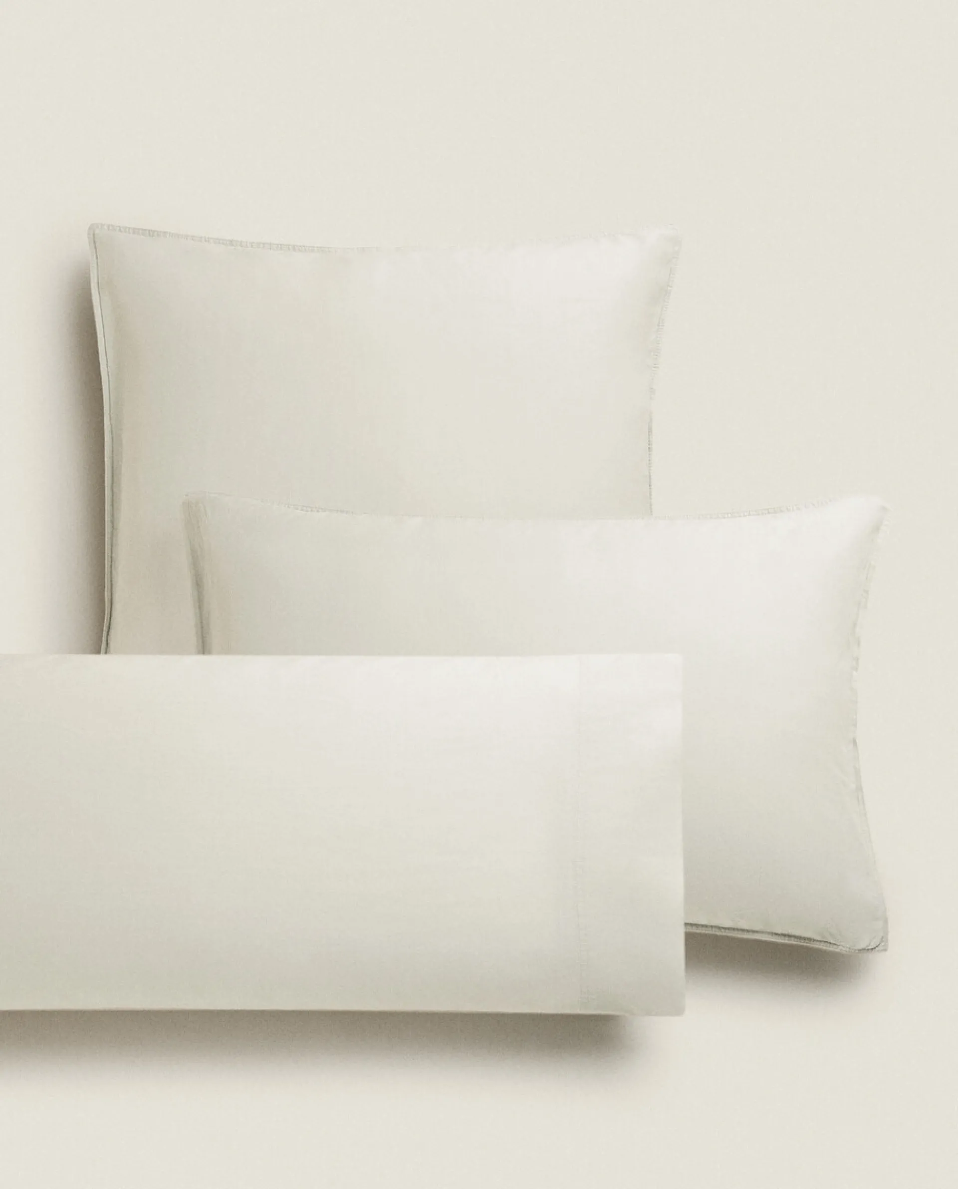 Pillowcases*ZARA Home Pillowcase With Double Topstitching Butter Yellow