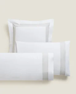 Pillowcases*ZARA Home Pillowcase With Linen Border White
