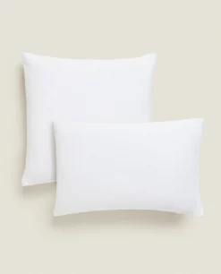 Bedspreads*ZARA Home Pique Throw Pillow White