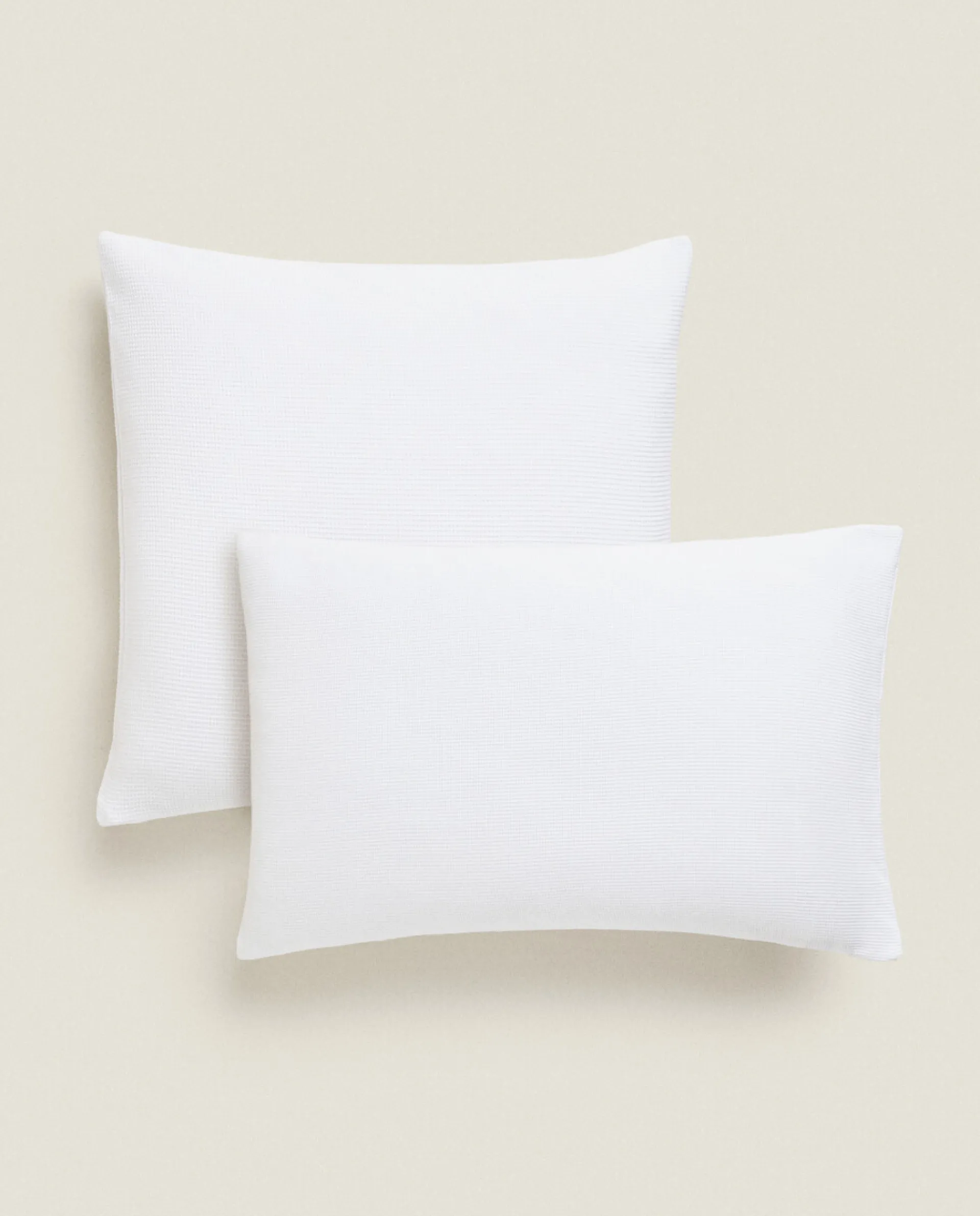 Bedspreads*ZARA Home Pique Throw Pillow White