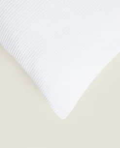 Bedspreads*ZARA Home Pique Throw Pillow White