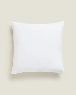 Bedspreads*ZARA Home Pique Throw Pillow White