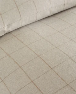 Duvet Covers*ZARA Home Plaid Flannel Duvet Cover Sand