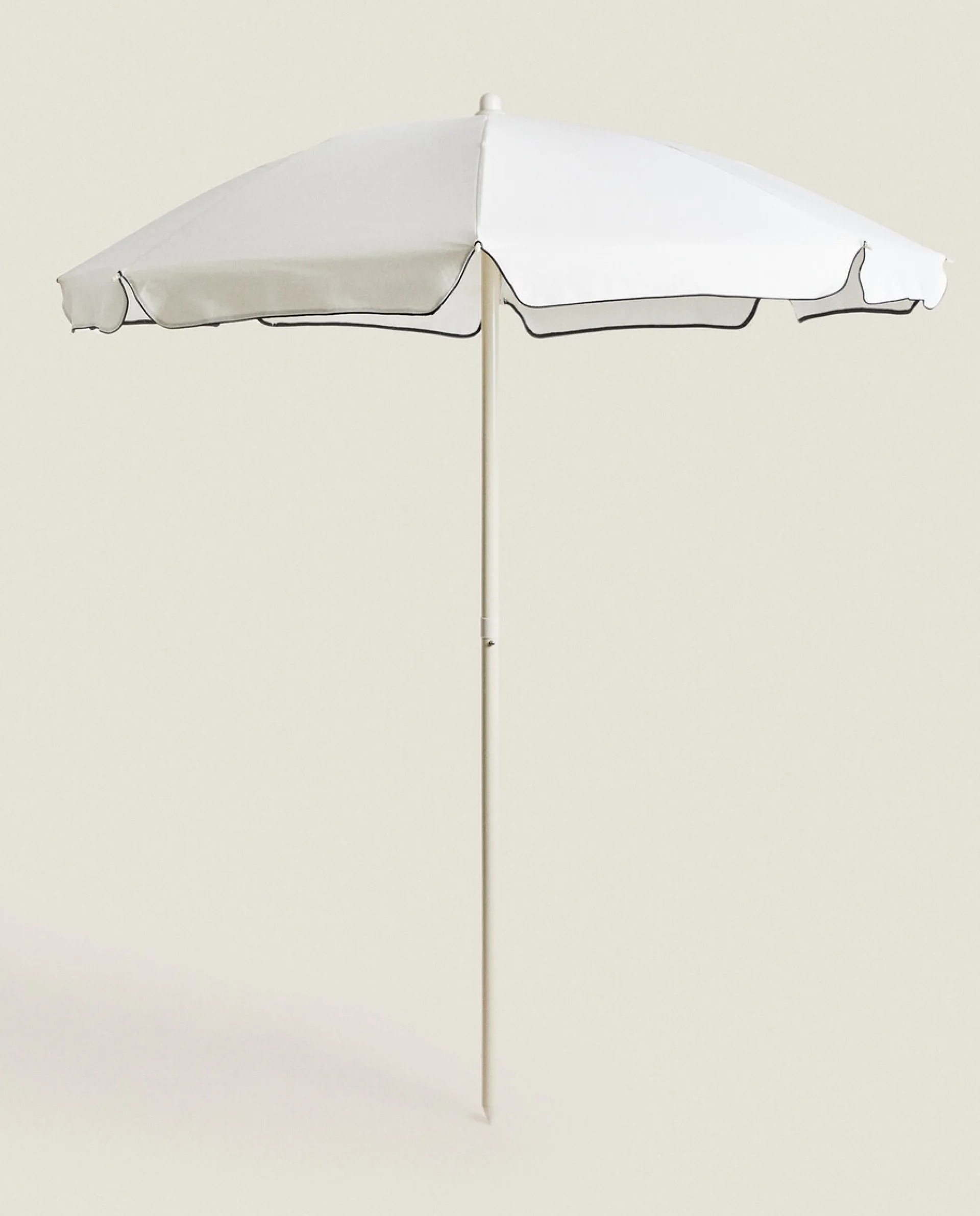 Beachwear*ZARA Home Plain Beach Umbrella (O 63.0") Cream
