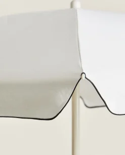 Beachwear*ZARA Home Plain Beach Umbrella (O 63.0") Cream