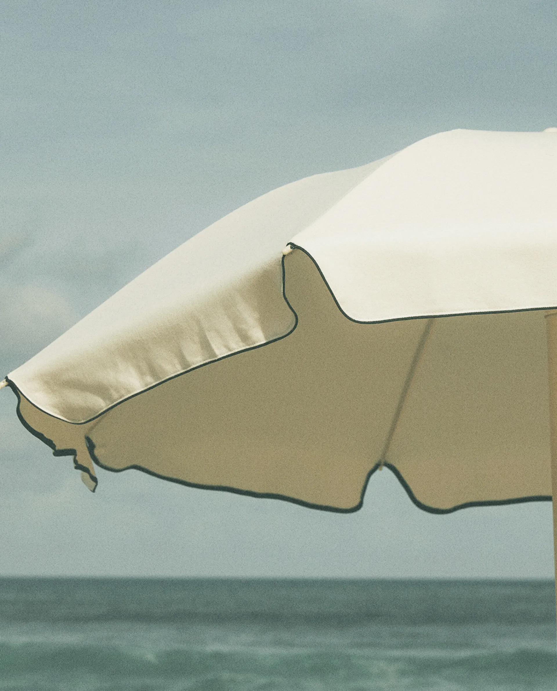 Beachwear*ZARA Home Plain Beach Umbrella (O 63.0") Cream