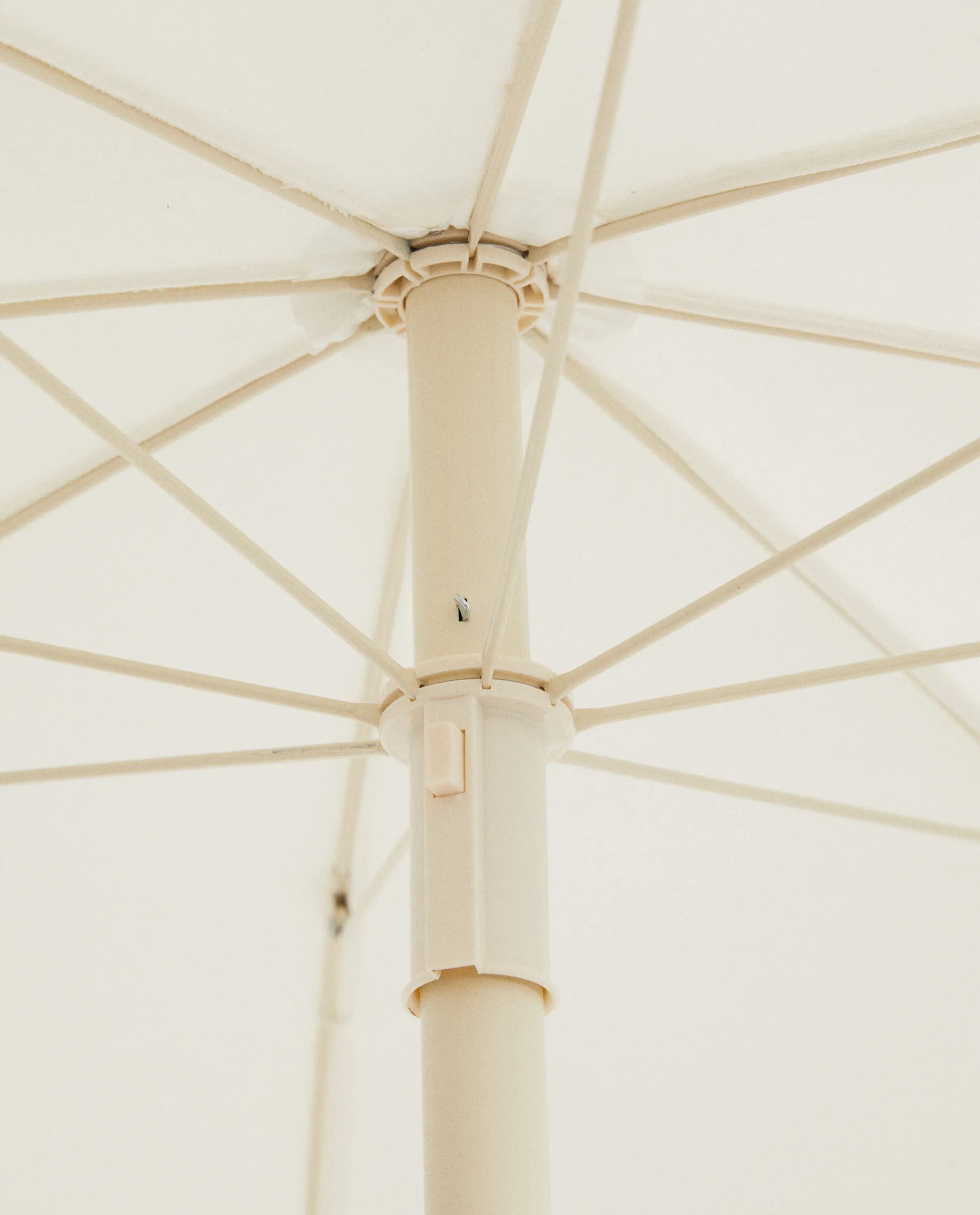 Beachwear*ZARA Home Plain Beach Umbrella (O 63.0") Cream