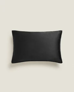 Solid*ZARA Home Pleated Throw Pillow Cover Black
