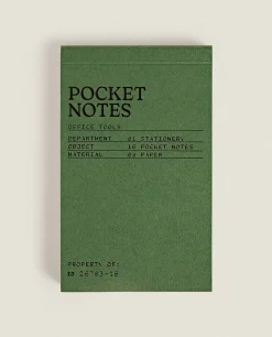 Stationery*ZARA Home Pocket Notepad Green