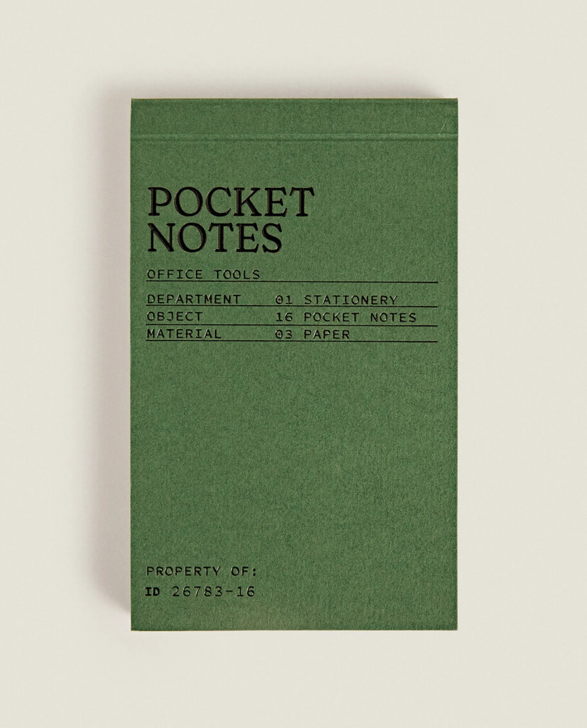 Stationery*ZARA Home Pocket Notepad Green