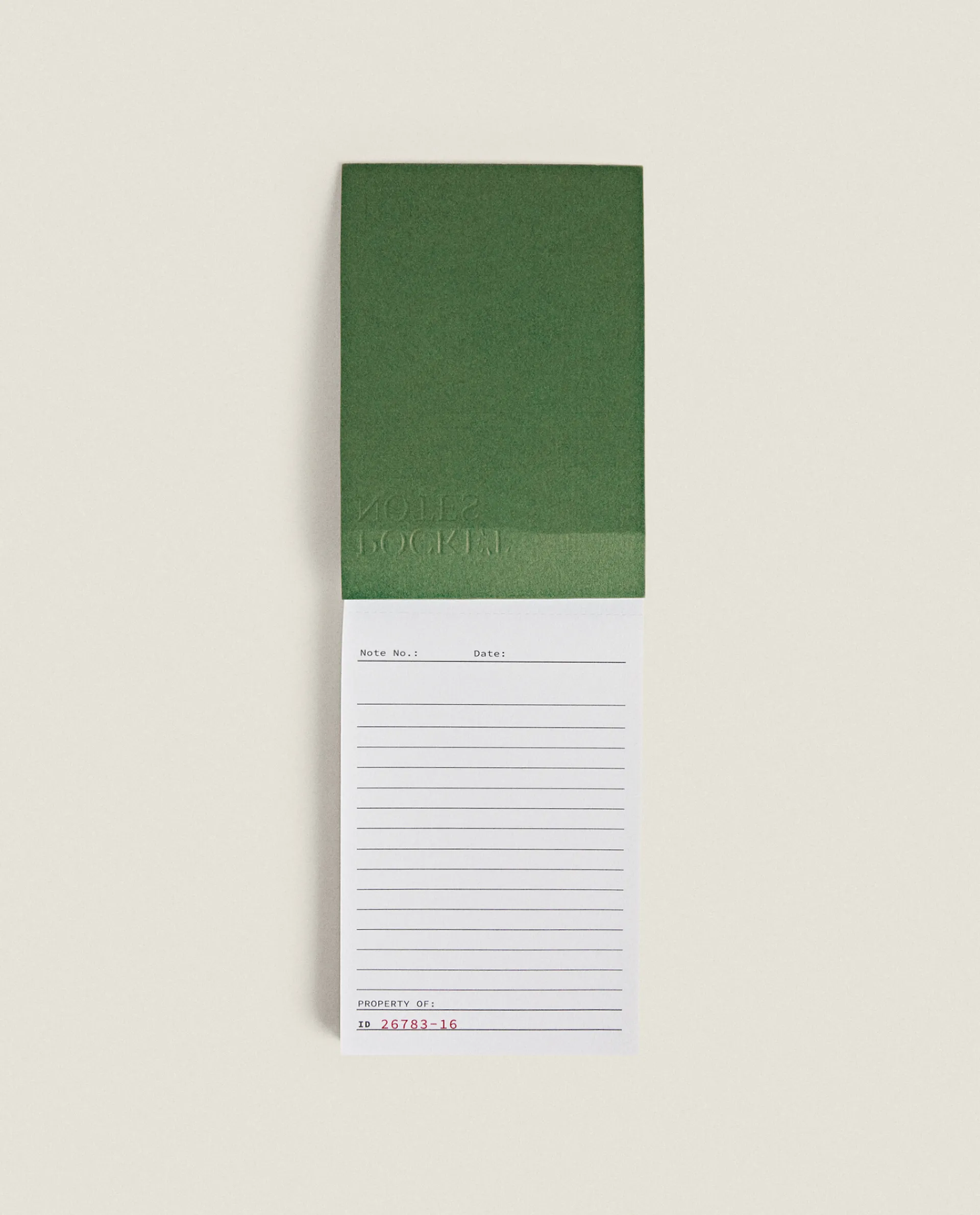 Stationery*ZARA Home Pocket Notepad Green