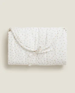 Accessories*ZARA Home Polka Dot Cotton Changing Mat White