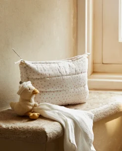 Toiletry Bags*ZARA Home Polka Dot Cotton Toiletry Bag White