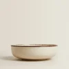 Bowls*ZARA Home Porcelain Bowl With Antique Finish Rim Ecru