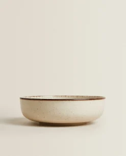Bowls*ZARA Home Porcelain Bowl With Antique Finish Rim Ecru
