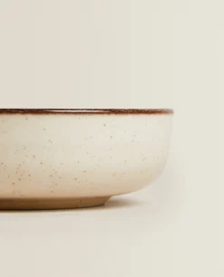 Bowls*ZARA Home Porcelain Bowl With Antique Finish Rim Ecru