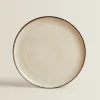 Dinner Plates*ZARA Home Porcelain Dinner Plate With Antique Finish Rim Ecru