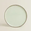Dinner Plates*ZARA Home Porcelain Dinner Plate With Antique Finish Rim Green