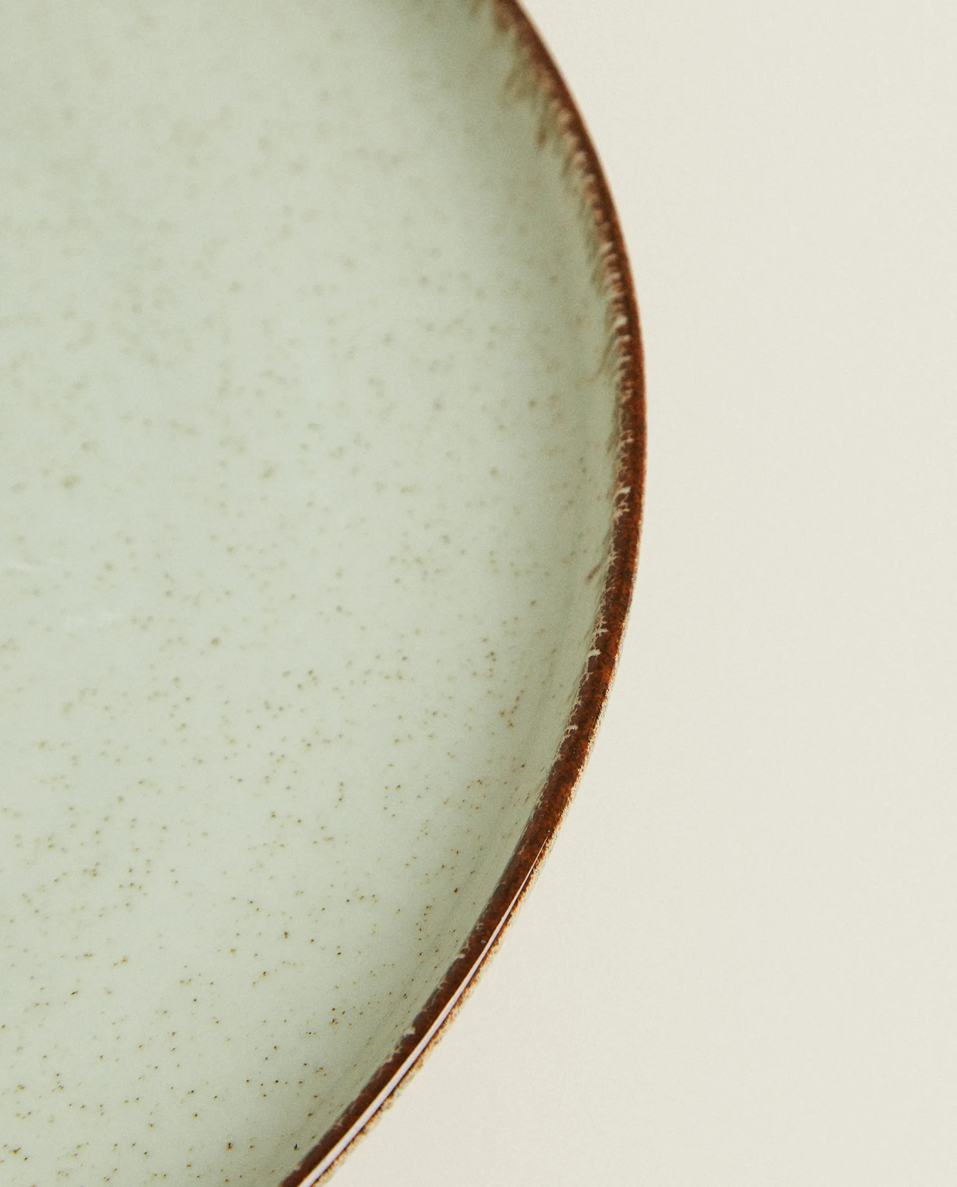 Dinner Plates*ZARA Home Porcelain Dinner Plate With Antique Finish Rim Green