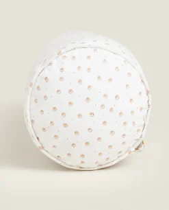 Crib Bedding*ZARA Home Printed Bolster Cushion White