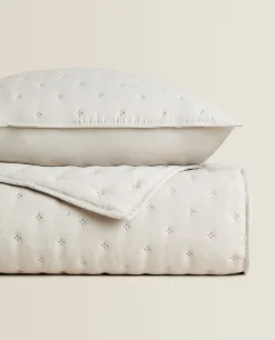 Quilts*ZARA Home Quilted Quilt With Dots Grey
