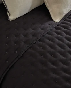 Quilts*ZARA Home Quilted Quilt With Dots Black