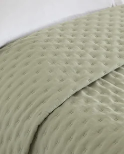 Quilts*ZARA Home Quilted Quilt With Dots Green