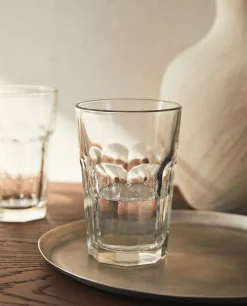 Tumblers*ZARA Home Raised Design Glass Tumbler Transparent