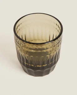 Tumblers*ZARA Home Raised Design Glass Tumbler Green