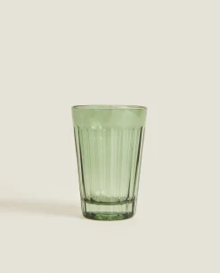Tumblers*ZARA Home Raised Design Glass Tumbler Green