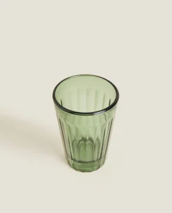 Tumblers*ZARA Home Raised Design Glass Tumbler Green