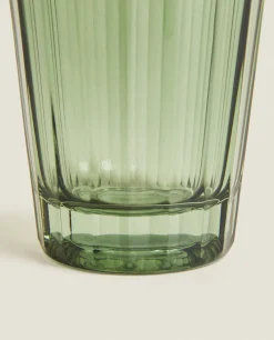 Tumblers*ZARA Home Raised Design Glass Tumbler Green