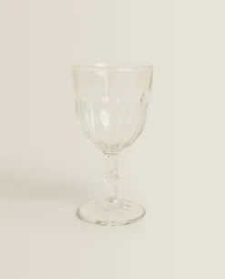 Glasses And Flutes*ZARA Home Raised Design Wine Glass Transparent