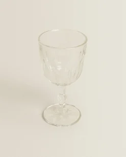 Glasses And Flutes*ZARA Home Raised Design Wine Glass Transparent
