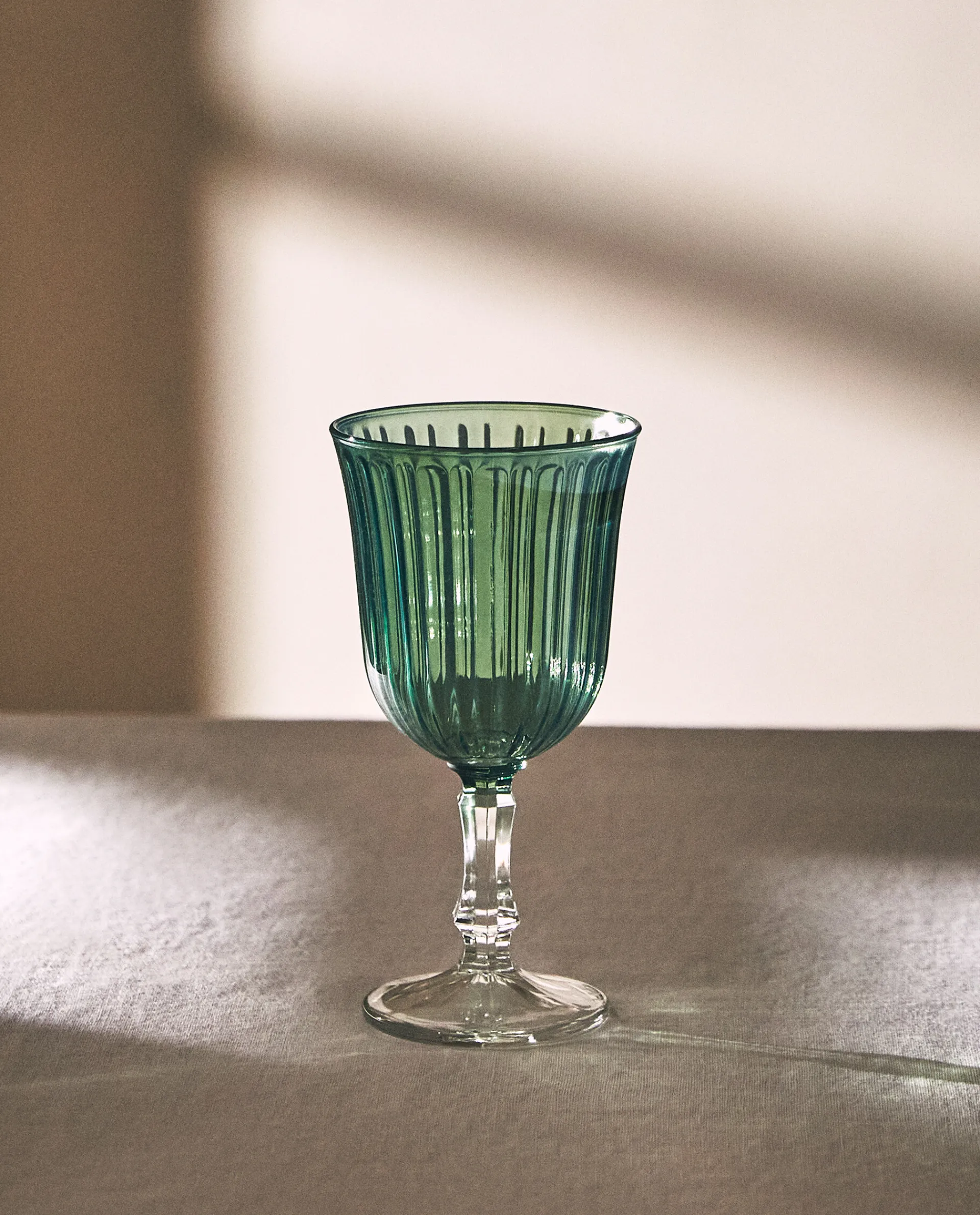 Glasses And Flutes*ZARA Home Raised Design Wine Glass Green