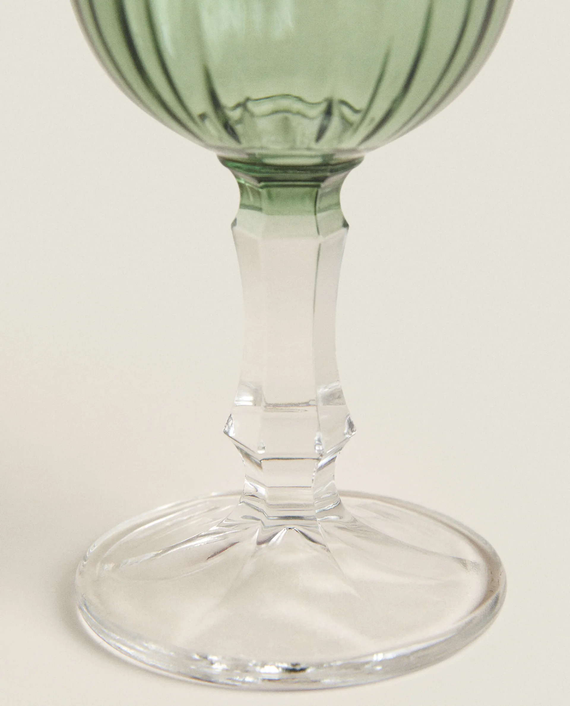 Glasses And Flutes*ZARA Home Raised Design Wine Glass Green