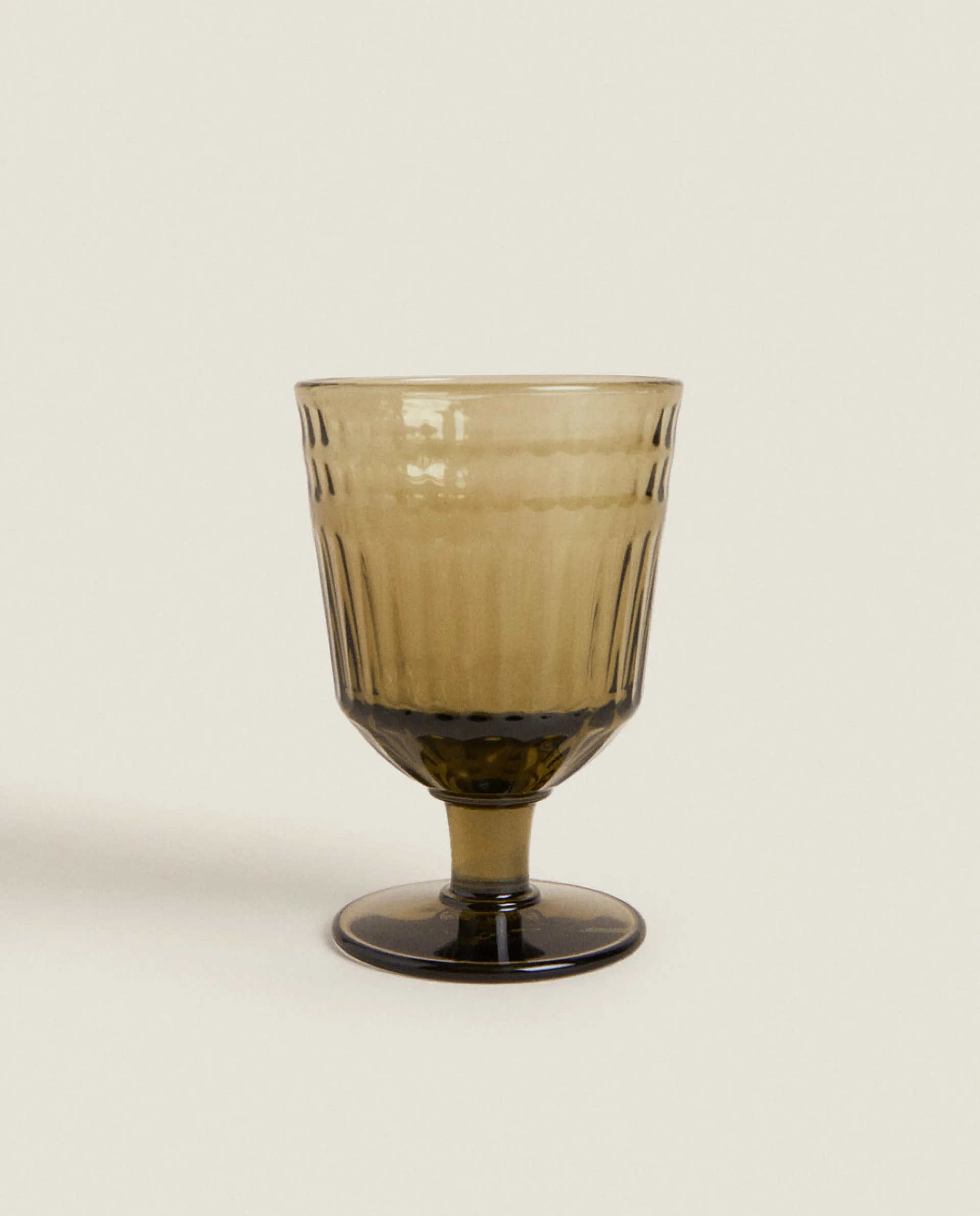 Glasses And Flutes*ZARA Home Raised Design Wine Glass Green
