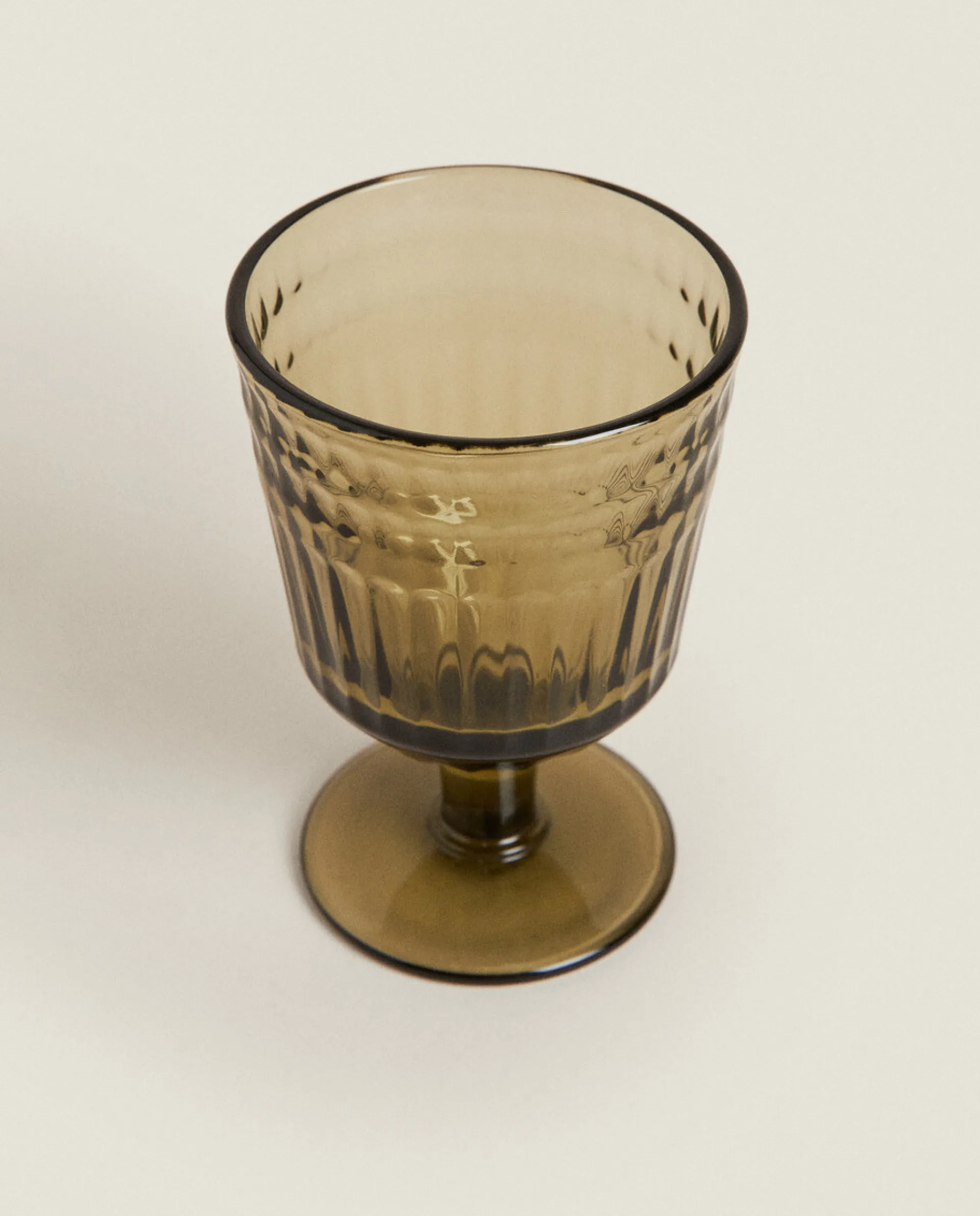 Glasses And Flutes*ZARA Home Raised Design Wine Glass Green