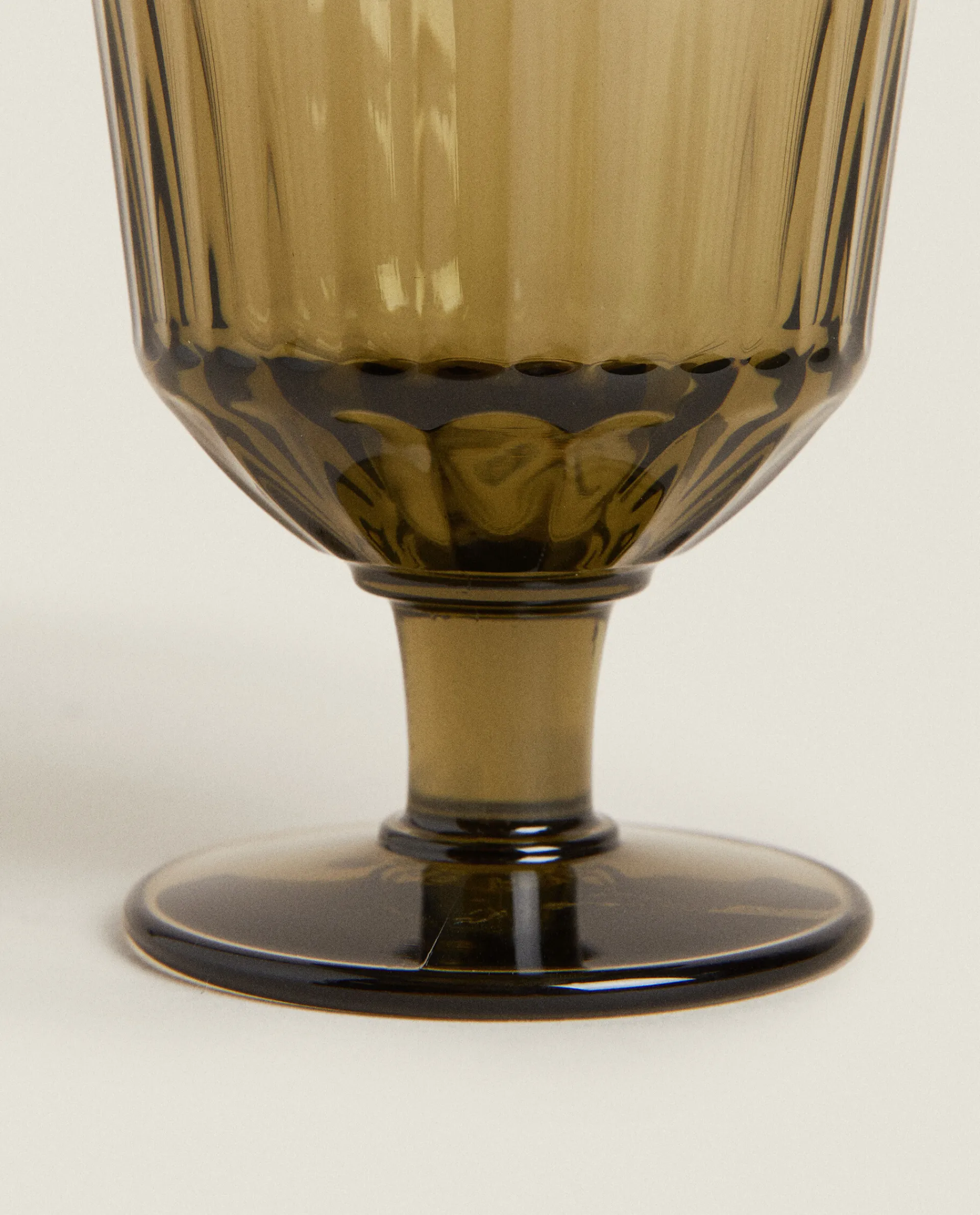 Glasses And Flutes*ZARA Home Raised Design Wine Glass Green