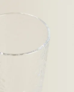 Tumblers*ZARA Home Raised-Design Glass Soft Drink Tumbler Transparent